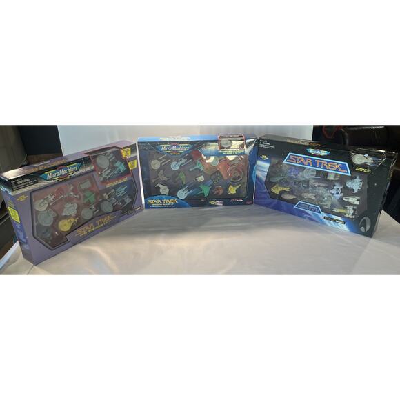 NIB Micro Machines Star Trek Limited Edition Collectors Set 1 2 3 Lot I II III - Picture 1 of 16